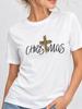 (Asian Size) style trend Print Woman Clothing New Year T Shirt Christmas Festival Tee Women Fashion Top Short Sleeve Graphic T-shirts