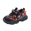 Spring Autumn Boys LED Light Up Sneakers Cartoon Cool Flashing Shoes Non Slip Soft Sole Kids Running Trainers