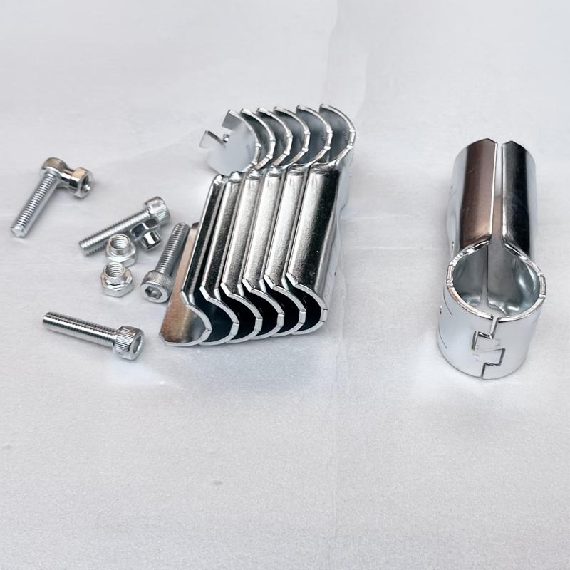 4pcs T-Shape 25mm Round Tube Connector Stainless Steel Fence Fixed Buckle with Bolt And Nut for Construction And Engineering
