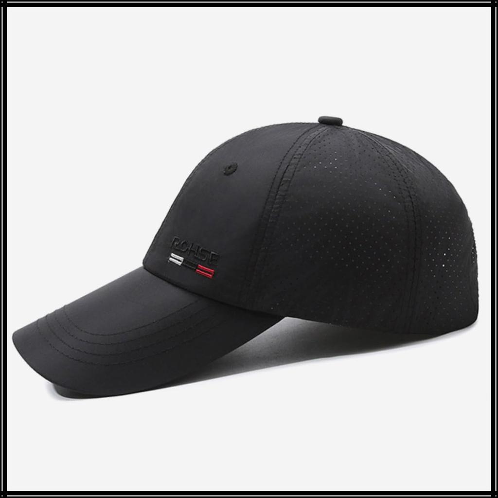 Sun CZA083 [White Fang] Kappe, Frühling/Sommer, Hut, Schirmmütze, Schutz, Sport, Freizeit, Schlicht, Herren, Damen, (Schwarz)