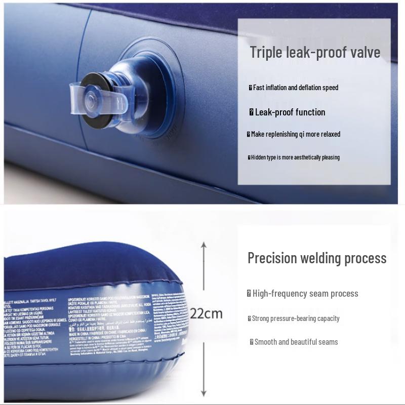 Zebian Outdoor Flocked Inflatable Camping Mattress