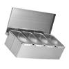 Stainless Steel Seasoning Box 4 Compartment Trays Large Capacity Storage Seasoning Case for Kitchen