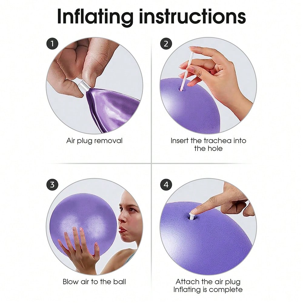 1PC 25cm Pilates Yoga Ball Gym-Grade Childbirth Ball, Suitable For Pregnancy, Fitness, Balance, Home Exercise, Office