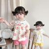 2025 Korean Style Summer Floral Shorts Set for Toddler Girls