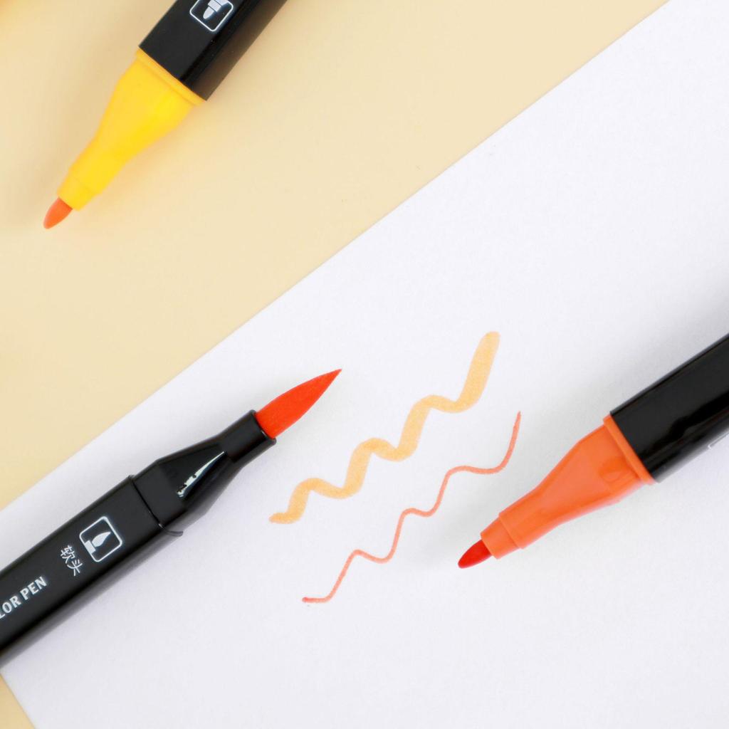 Double-Headed Soft Watercolor Pen Set for Student Art & Children's Graffiti