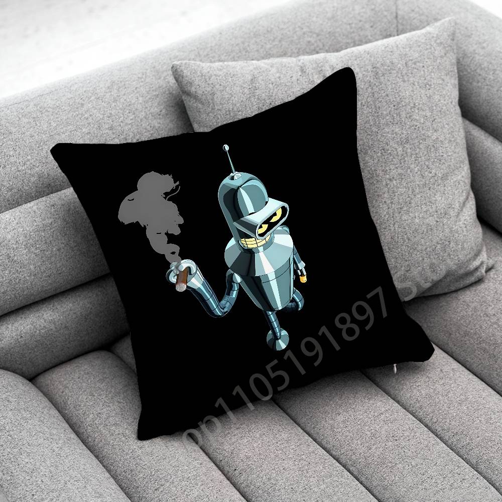F-Futurama B-Bender Throw Pillow Case For 45*45cm 40cm 55cm 50cm 30cm Square Car Pillowcase Shell
