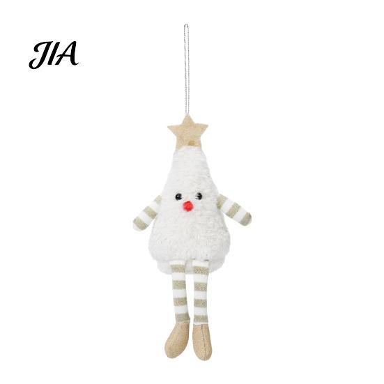 Cute Doll Pendants for Christmas Trees Fluffy Hanging Ornaments, Small Wreath/Tree Plush Pendant, Winter Xmas Soft Texture Tree Decorations Decoration