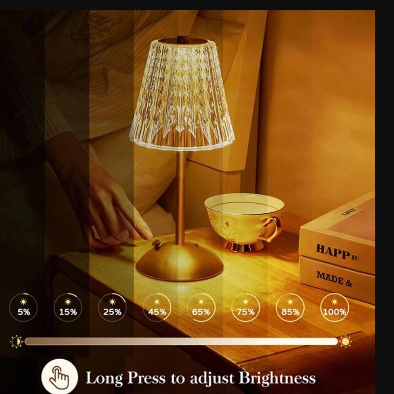 Rechargeable Desk Lamp With LED Aesthetic Design And 3 Color Light Modes For Bedrooms
