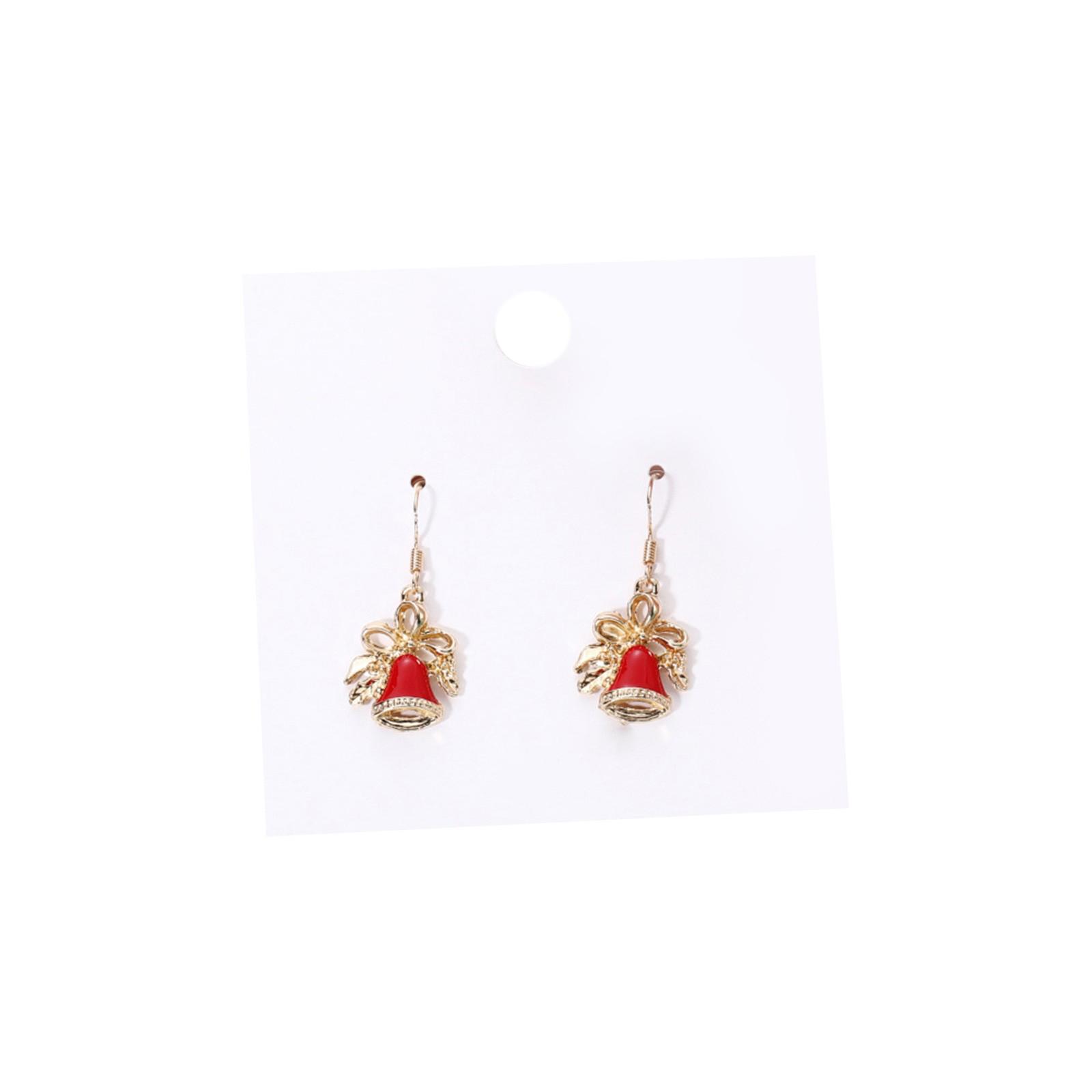 

Female Christmas Tree Cane Snowman Elk Earrings One Size