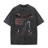 Game Devil May Cry Dante Retro Washed T Shirt Men Women Vintage Gothic Oversized Tshirt Mens Casual Cotton Tshirts Streetwear
