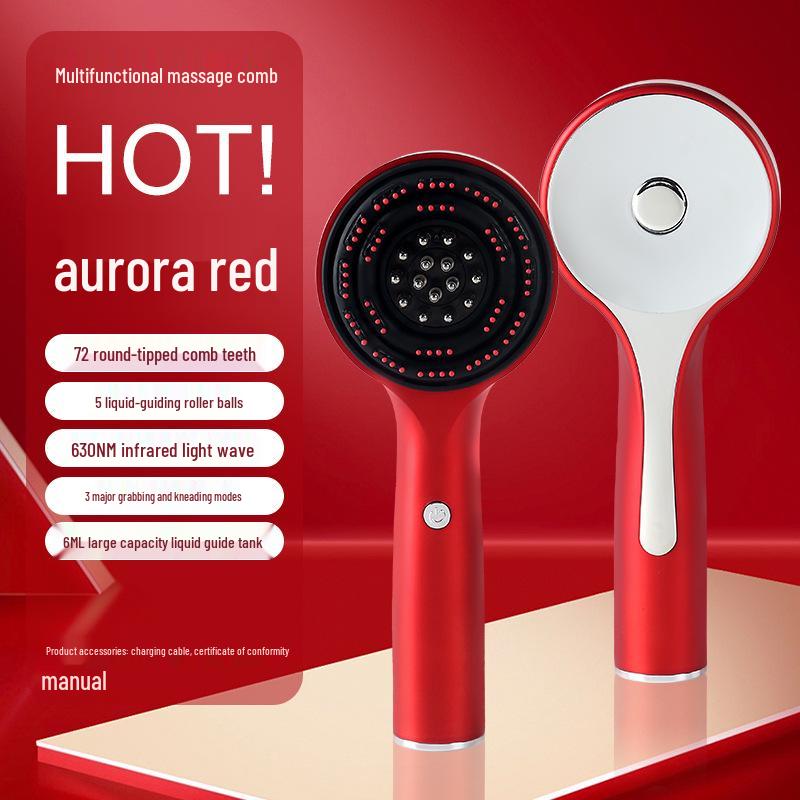 Electric Scalp Massager & Hair Growth Comb with Red Light Therapy