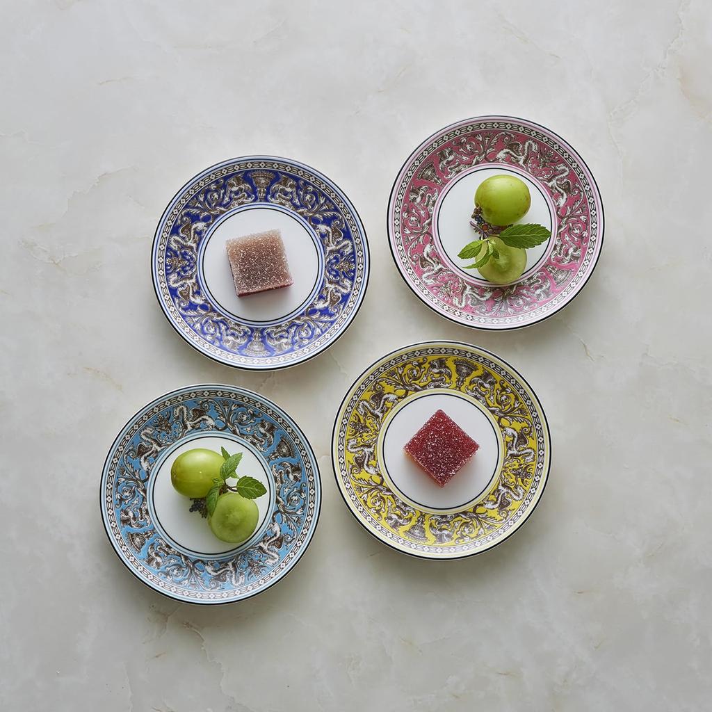 [Officially Imported] Wedgwood Florentine Marine Petit Tray, Small Plate, Approx. 12cm, 1076515