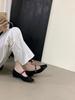 Thick Heel Shallow Mouth Mary Jane Shoes Versatile Women's Shoes 2025 Autumn New Suede Word with Retro Single Shoes