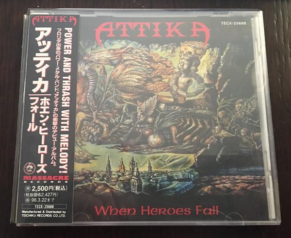 

CD ATTIKA - When Heroes Fall TECX25688 MASSACRE 1994 Japan ObiRock Used