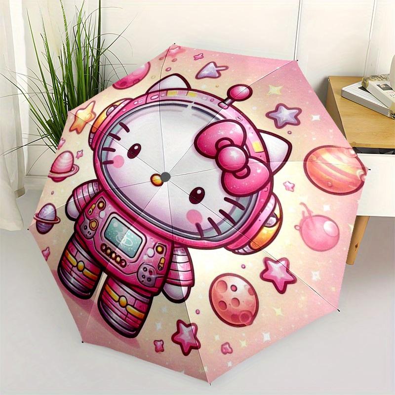 

1pc Hello Kitty Astronaut Space Umbrella with Plastic Handle,Suitable for All Seasons Home Travel Outdoor UmbrellaSanlio454