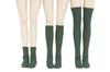 [Petite Marie] 13 DD SD Compatible Plain Socks Bear Ribbed 3-Piece Set Socks High Socks Over-the-Knee LeftRight Specified Green Socks 60cm Doll BJD