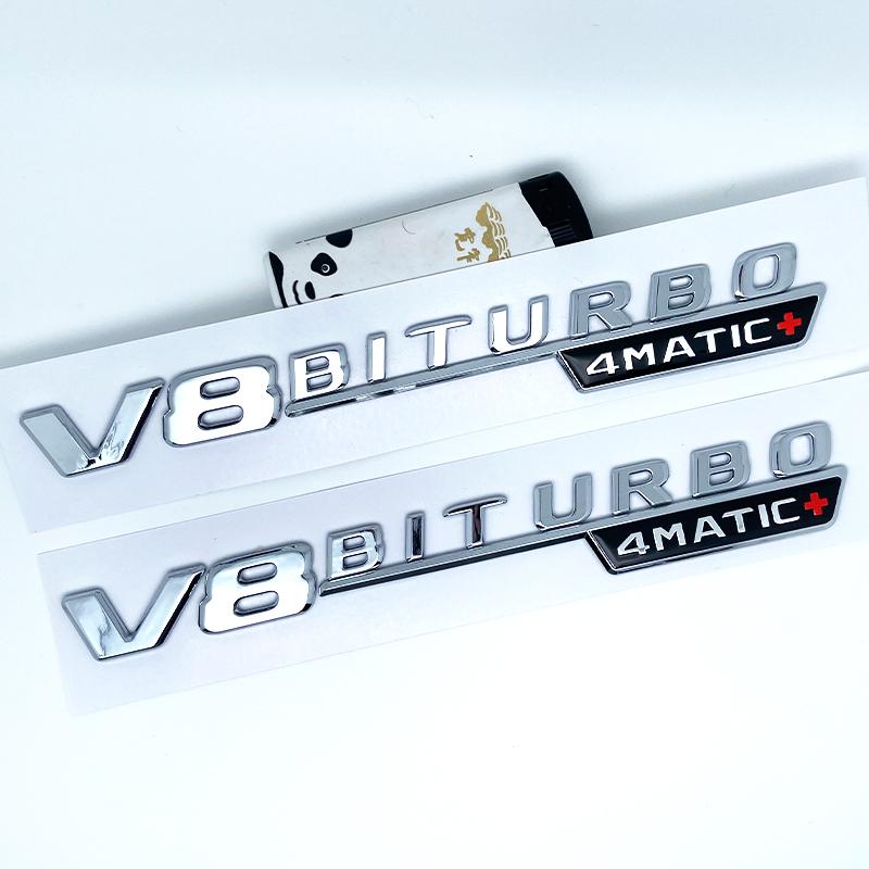 AAZB1 Buchstaben GLE43 GLE53 GLE63 GLE63S V8 Biturbo 4matic+ Emblem für Auto Seite Kofferraum Hinten W166 W167 Logo Aufkleber