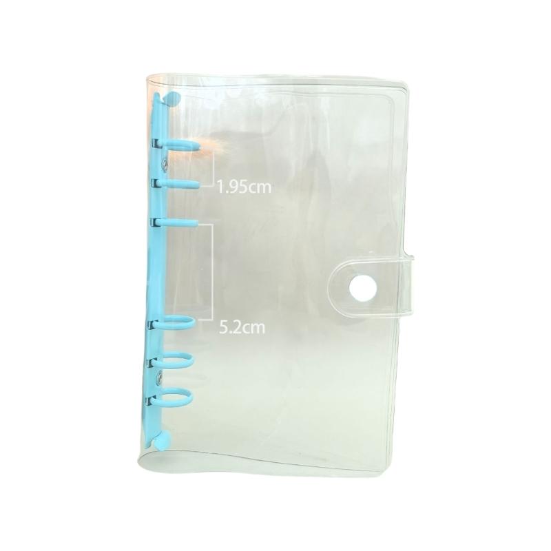 Ein 6-Ring-Ordner mit Druckknopf 6-Ring-Ordner Klare Weiche Notizbuchhülle Budgetplaner-Ordner für Schule Büro Besprechung