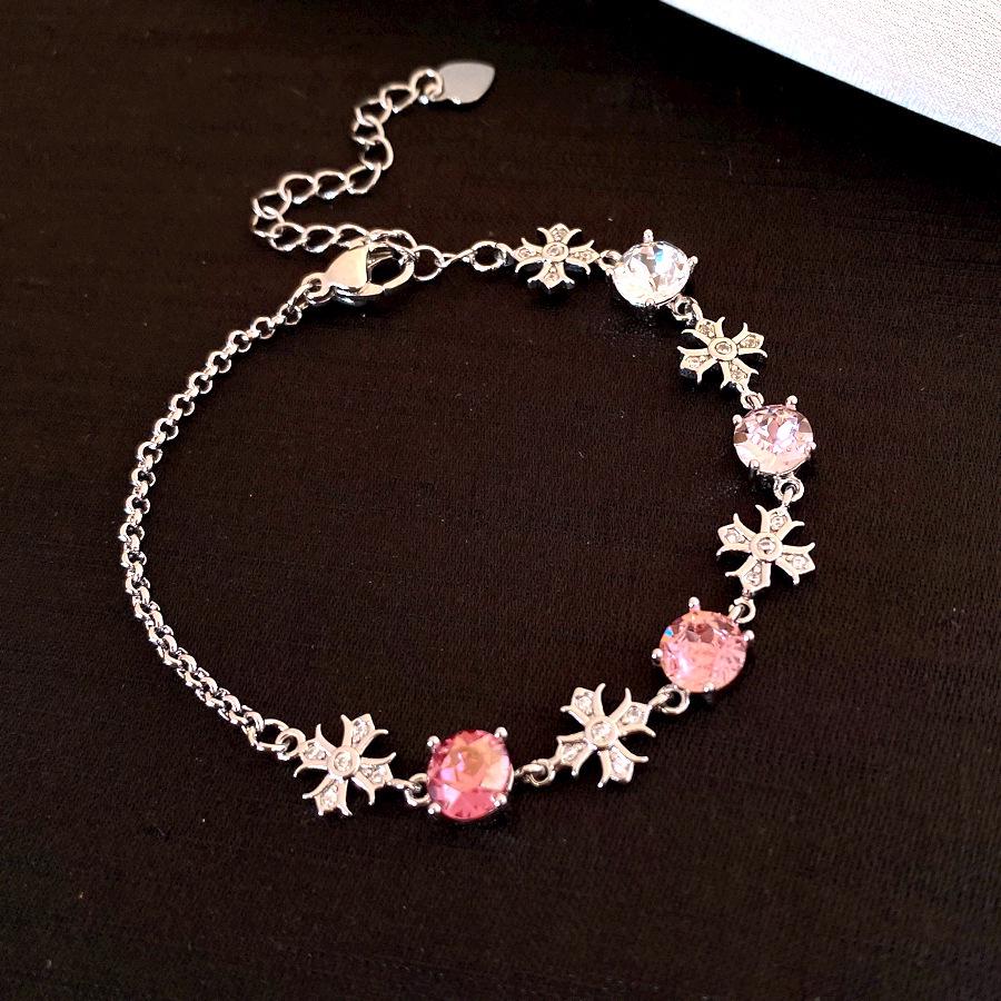 2025 Elegant Zircon Cross Round Bracelet - Light Luxury High-End Jewelry
