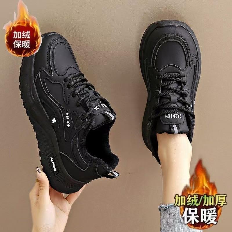 Retro platform leather sneakers 22 autumn new lace-up running shoes college style casual shoes