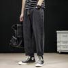 Herren Jeans mit lockerem geradem Bein und elastischem Bund – dicker Stoff, Übergrößen Hose