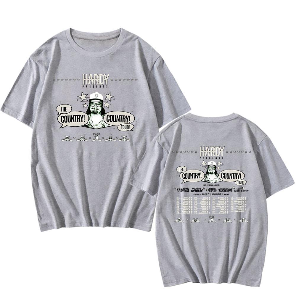 HARDY THE COUNTRY! COUNTRY! TOUR 2026 T-shirt Unisex Streetwear Short Sleeve Cotton Tshirts Graphic Print Clothing Tees