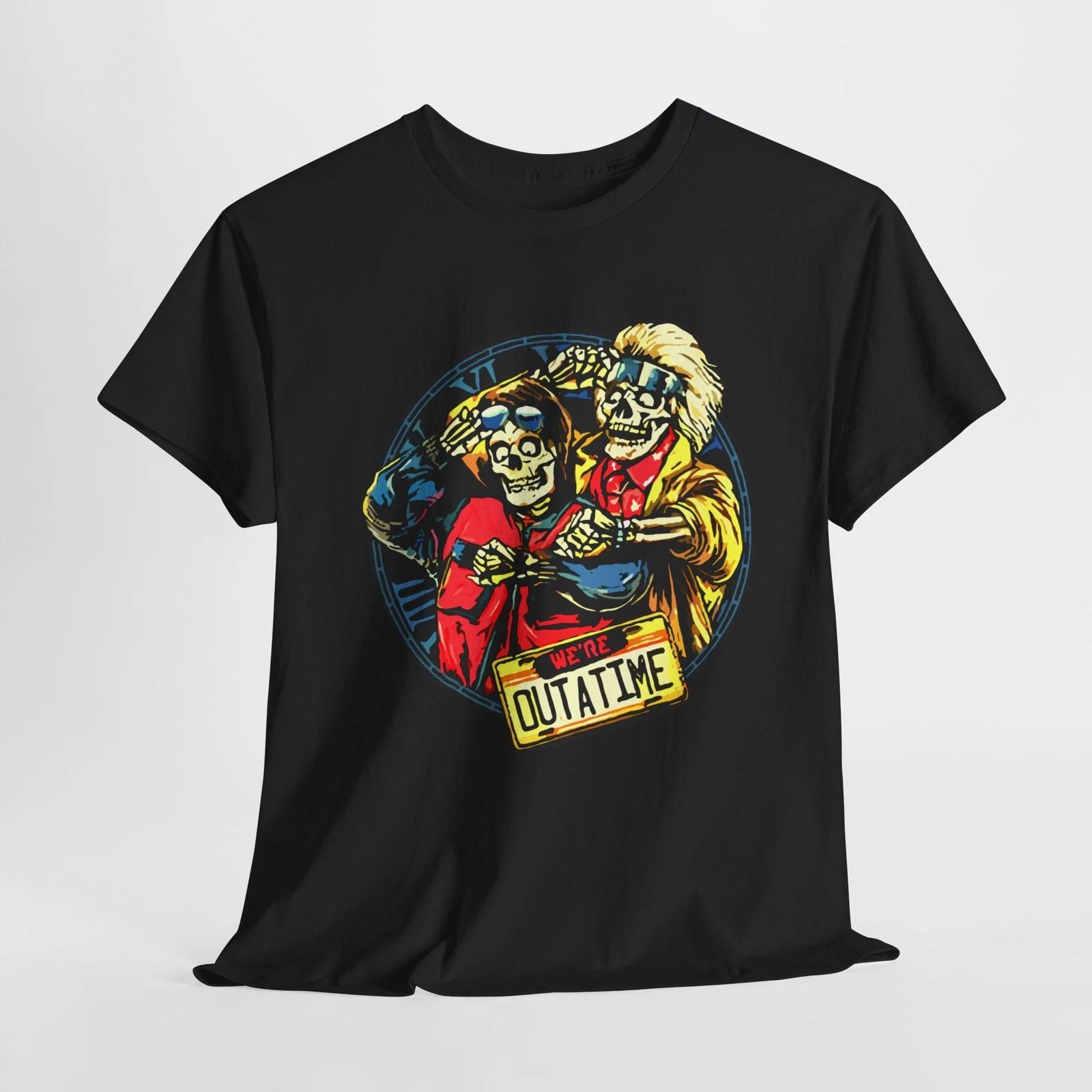 

back to the future out of time skeletons fun t shirt Unisex Heavy Cotton Tee 2XL