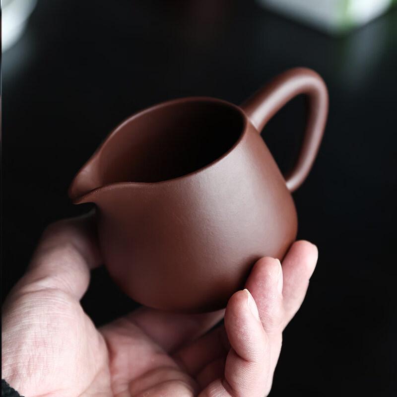 Zisha Purple Clay Tea Fair Cups and Strainers