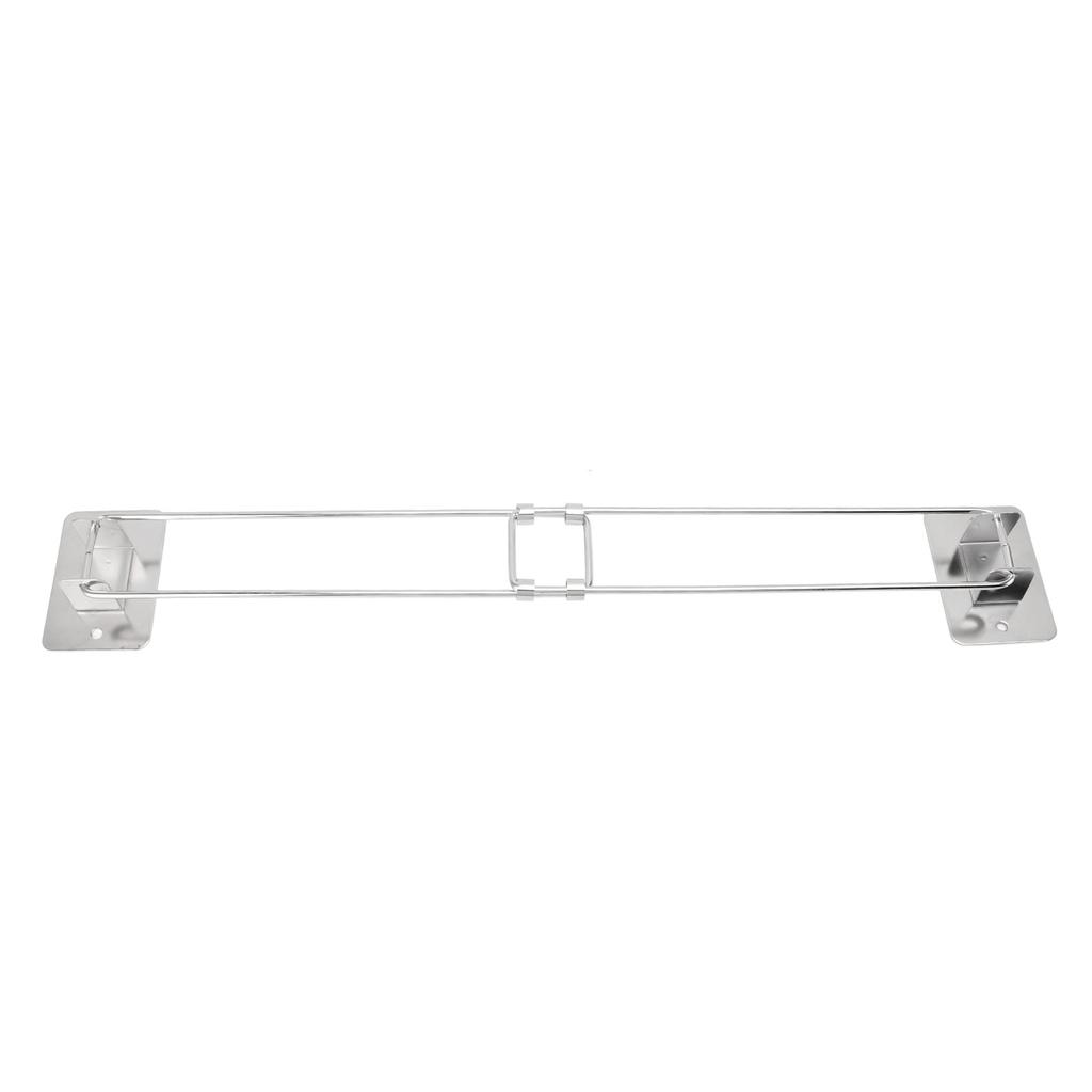RV Shower Corner Storage Bar 195 to 345mm Adjustable Stainless Steel Rod for Corner Shelves In Camping Vehicle Trailer