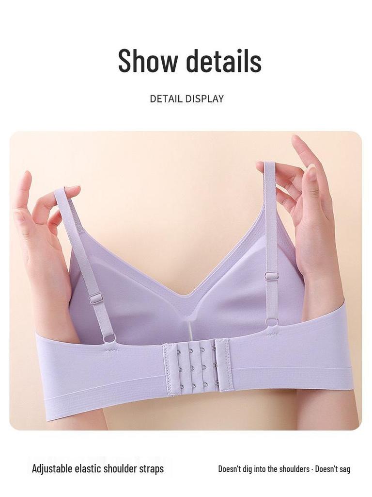 Seamless Wireless Sports Bra for Women - Jelly Strip Support, Anti-Sag, Beautiful Back