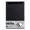 Lihit Lab. A4 Clip File with Air Cushion Board Black, Writing Folder Pad with Inner Pocket for Office and Business F2661-24