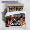 3pcs Duvet Cover Set (1*Duvet Cover + 2*Pillowcase, Without Core), Custom Name Batman Pattern Bedding Set, Home Bedroom Decor Gift