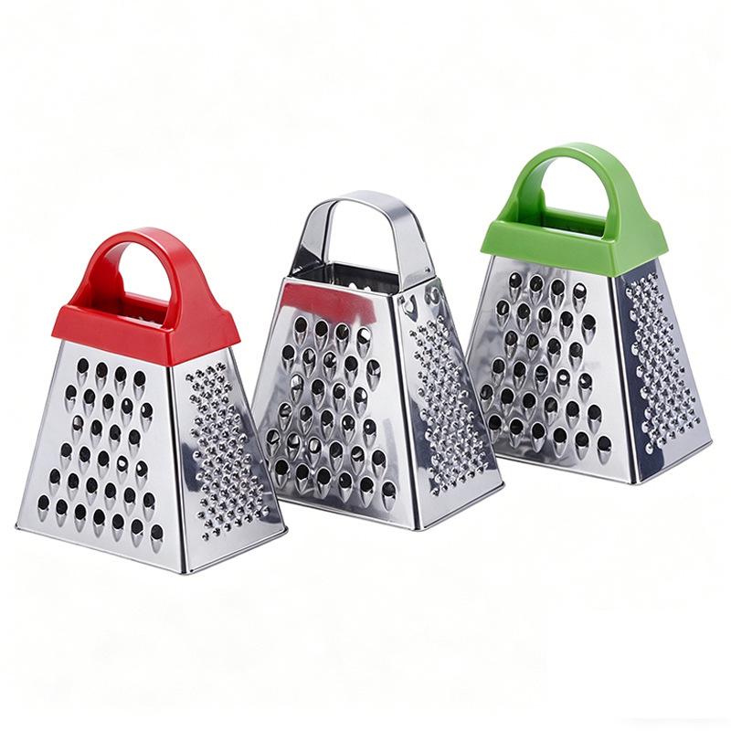 Stainless Steel 4-inch Mini Four-Sided Multi-functional Grater for Ginger and Cheese