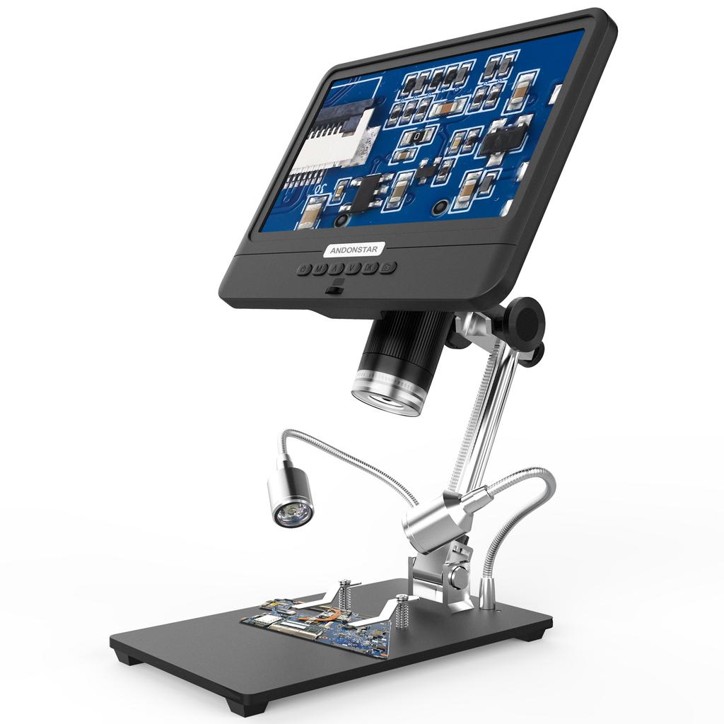 Digital Microscope 8.5 Inch LCD Display Screen 5X To 1200X Microscope 1280x800 Adjustable 1080P Scope Soldering Tool