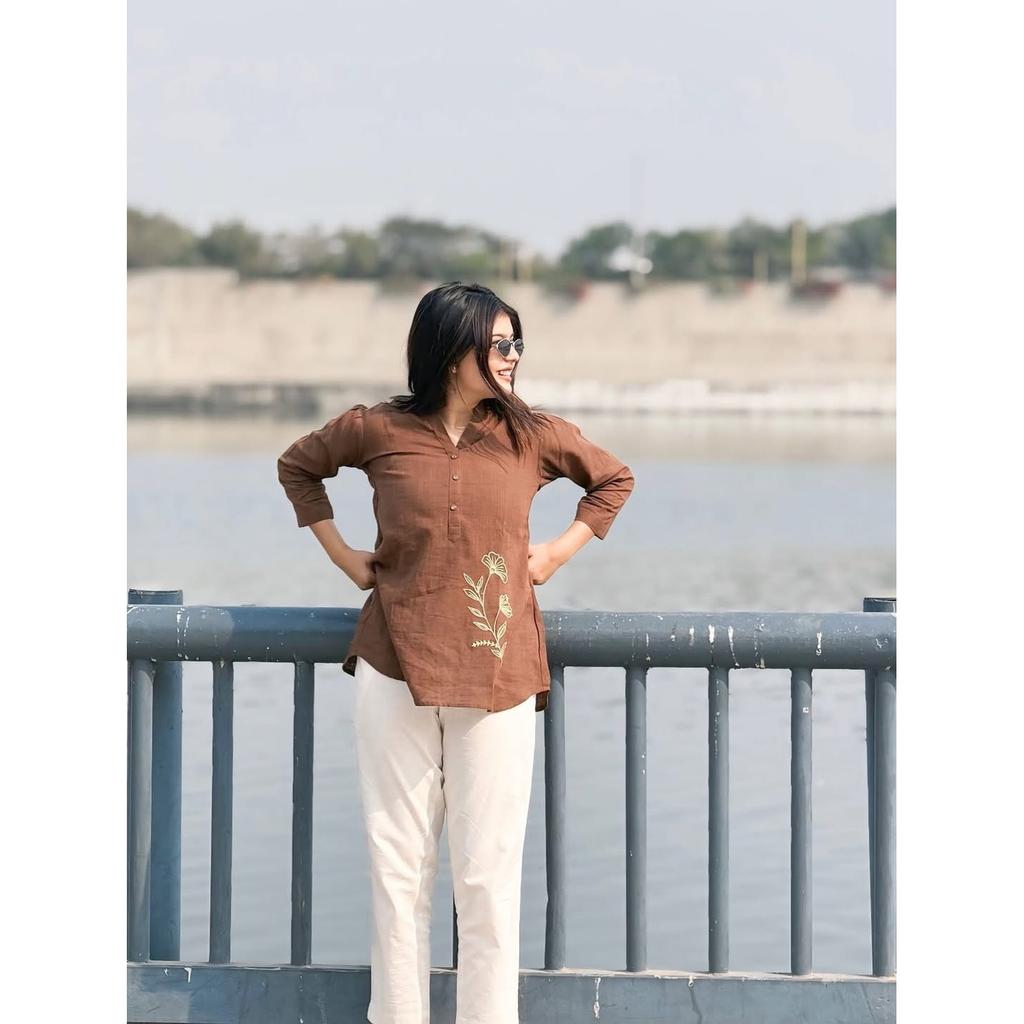 Women Office Wear Shirt with Pant Set Indian Bollywood Top Tunic Cord Set Dress