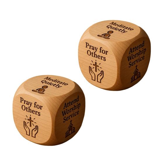 Wooden Quilting Decision Dice Office Stress-Relief Dice Funny Desk Work Dice Handmade Gag Gifts