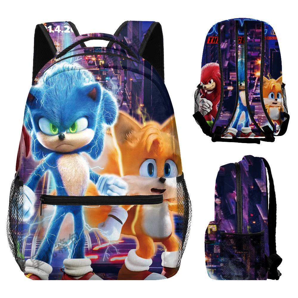 School Bag Elementary School Student Animation Backpack Cartoon School Bag 3D Digital Color Printing Oxford Cloth Backpack