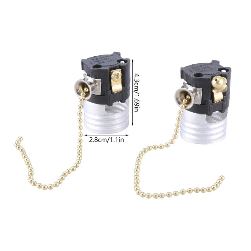 E26 Light Socket Lamp Socket Replacement with Switches Pull Chain Lamp Repair Part Suitable for Table Lamp Floor Lamp