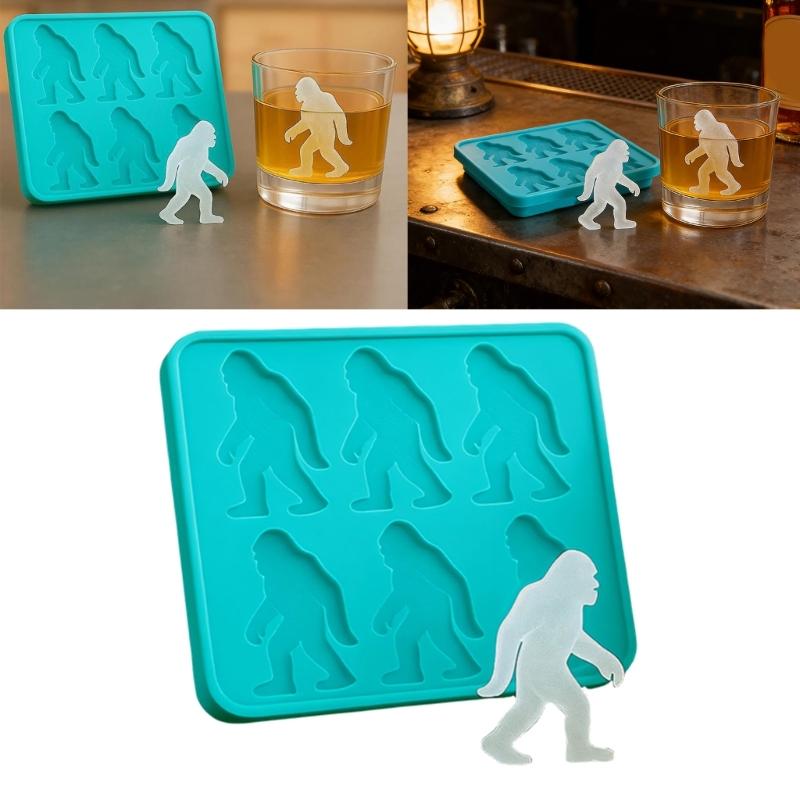 Ice Cubes Mold 6 Cavity Creative Big Feet Shape Ice Tray For Whiskey And Beverages Party Drinks Easy Release Reusable