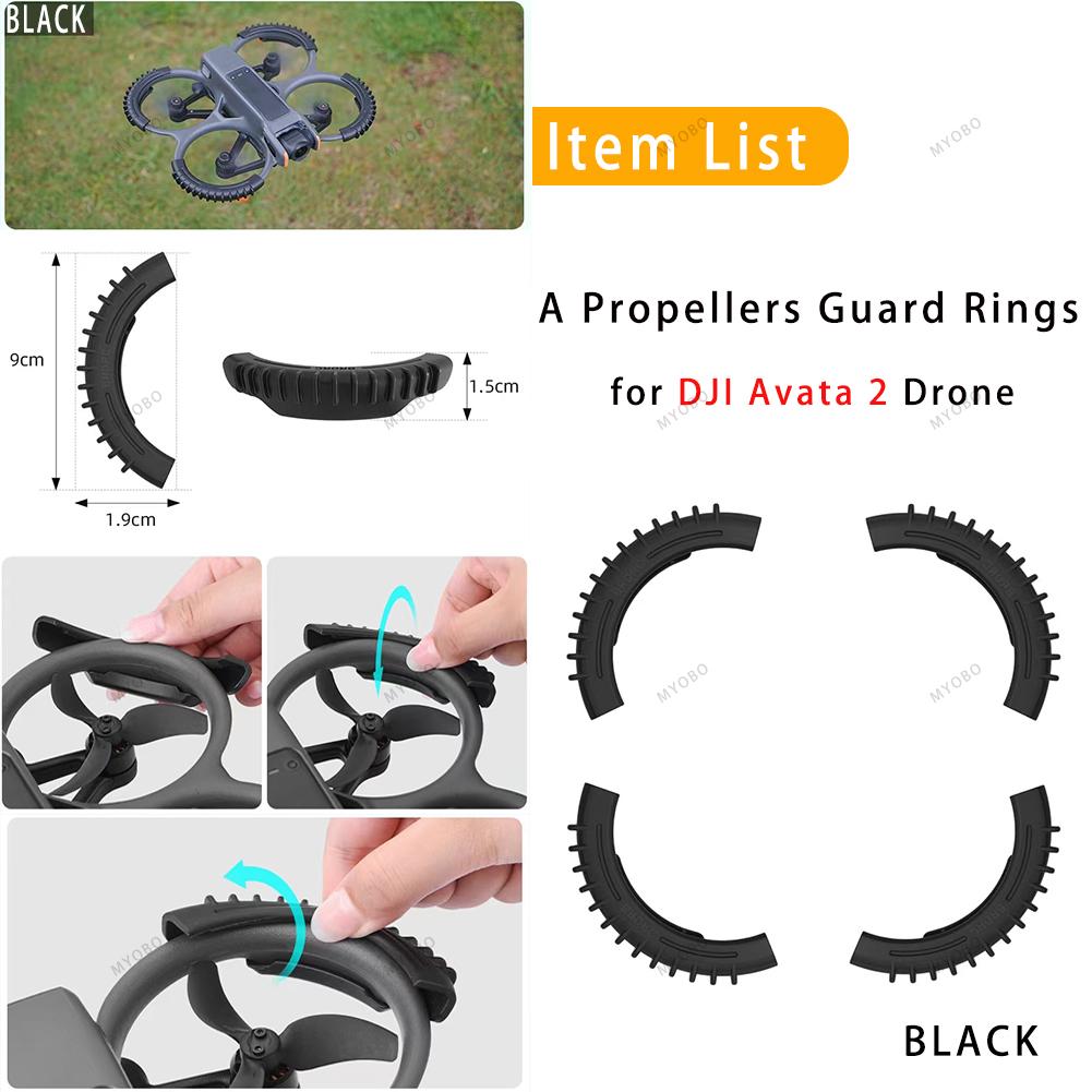 

Захисний бампер для дрона Dji Avata 2 Аксесуари Захист пропелерів Захист від зіткнень Захисні бампери пропелерів Силіконовий чохол