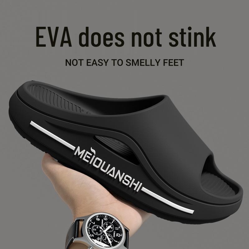 Men's Summer 2025 Odor-Resistant Non-Slip EVA Sandals: Thick-Soled Indoor Slippers.