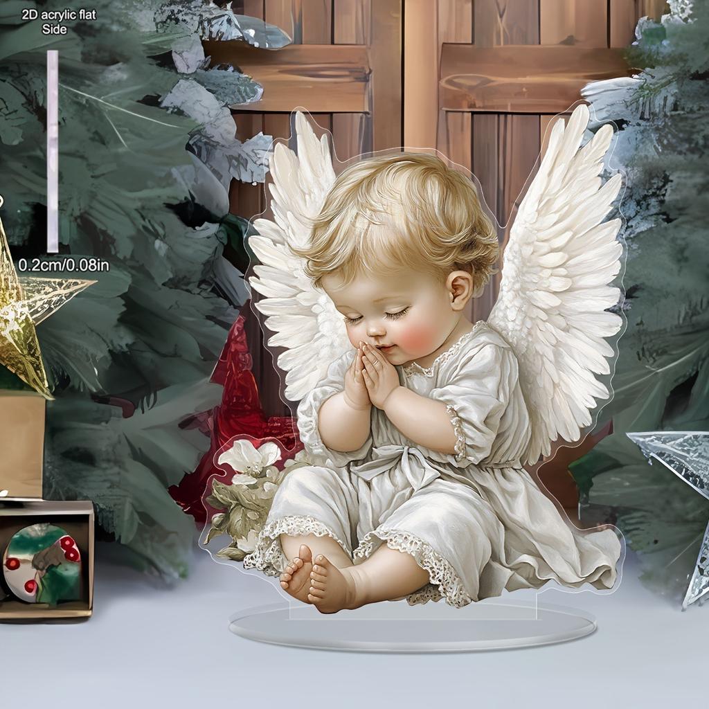 Angel Baby Acrylic Bohemian Home Decoration Holiday - 2D Flat Acrylic Desktop Ornament, Wall Decor Art, Four Seasons Decoration