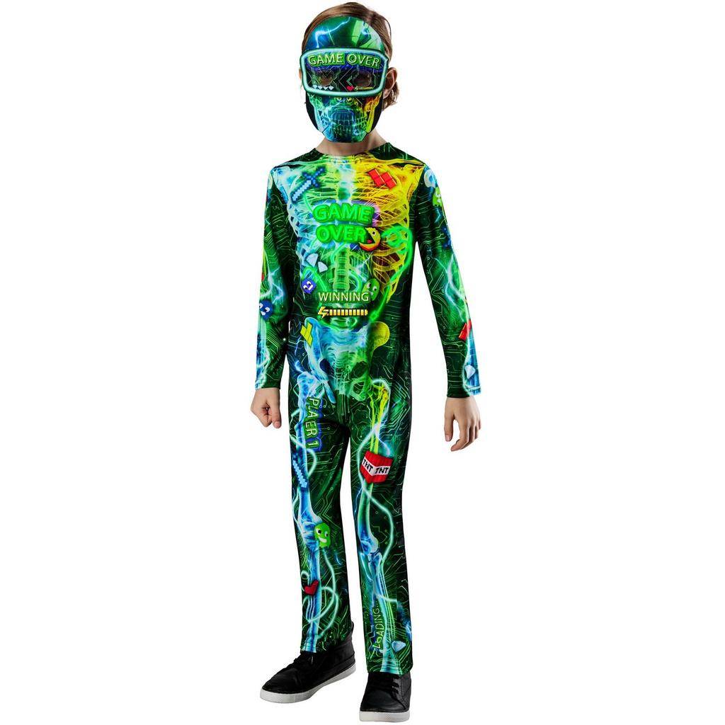 Bristol Novelty Childrens/Kids Gamer Skeleton Costume