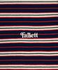 FALLETT Striped Slim Fit Short Sleeve T-Shirt Navy