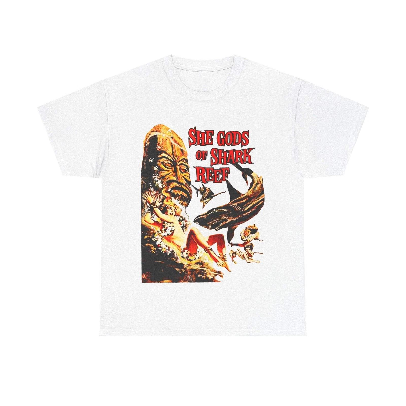 

She Gods Of Shark Reef T-shirt Retro Diving Tee Vintage Cult Film Diver Gift 60s S