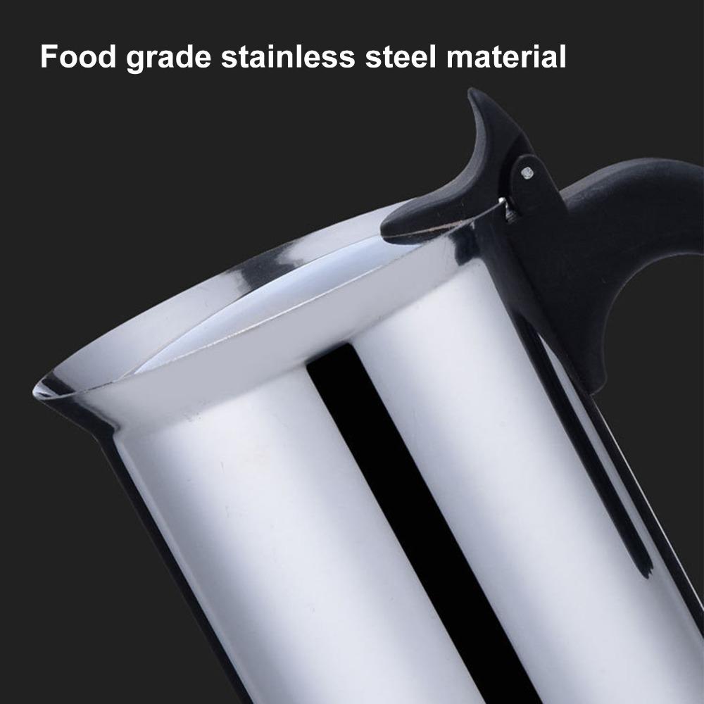 Mirror Polishing Finish Stainless Steel Coffee Pot Stovetop Espresso Maker  Outdoor Brewing