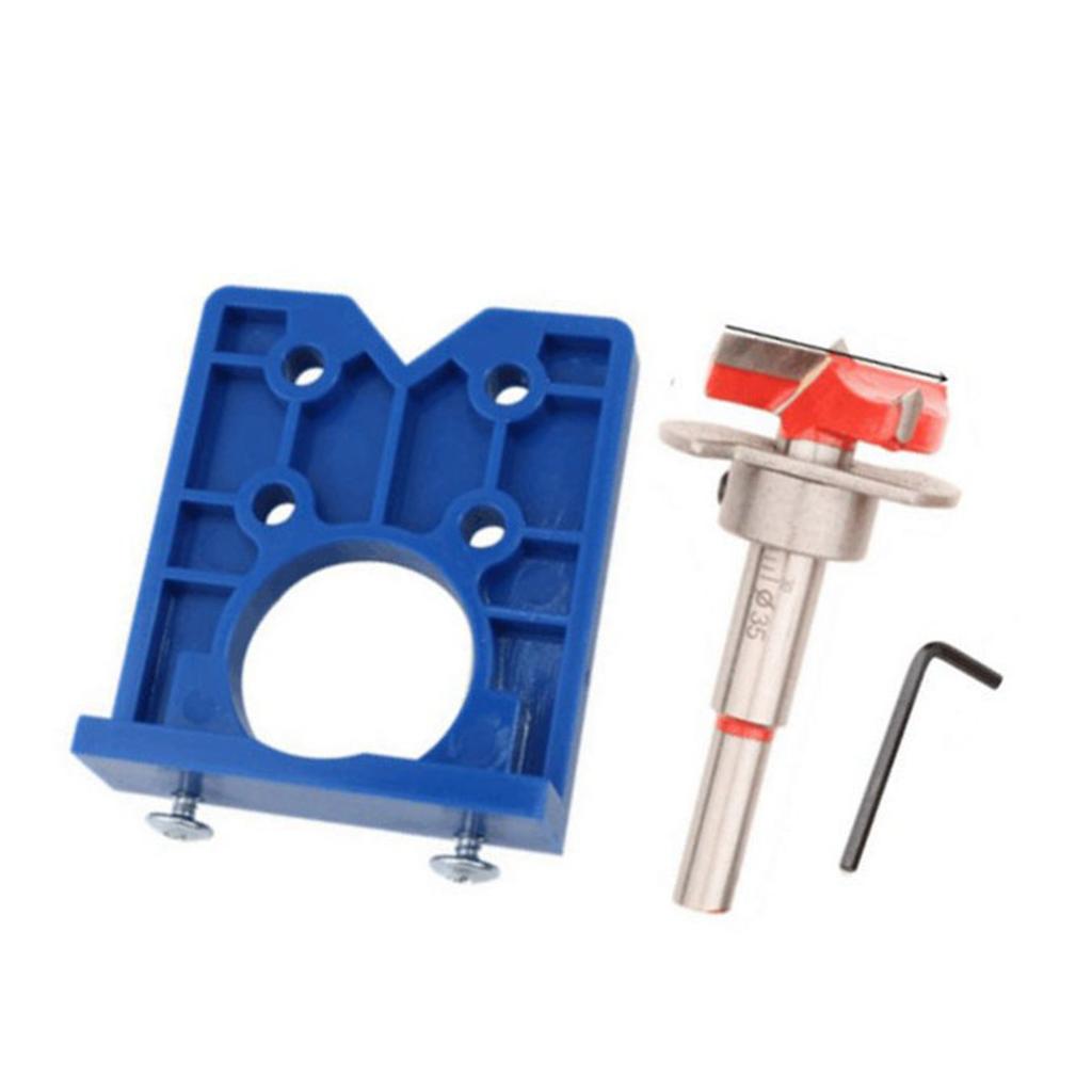 Concealed Hinge Jig Kit 35mm ABS Incisive Alloy Hinge Drilling Hole Router Jig for Furniture