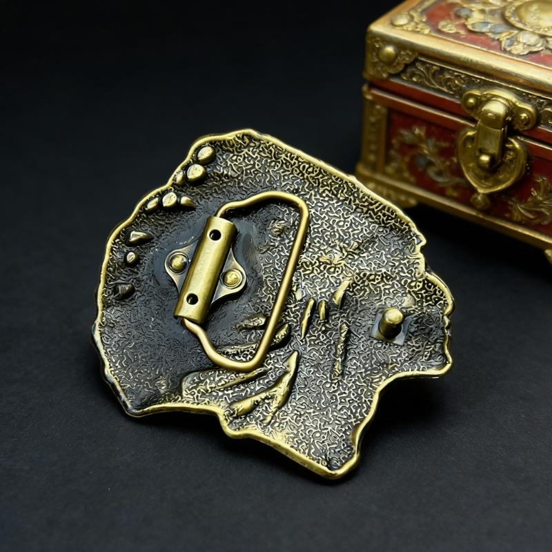 Western Styles Belt Buckle with Indian Tribal Pattern For Casual And Formal Wear Women Men Unisex Belt Clasp Accessory