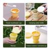 Foldable Silicone Travel Cup with Lid Reusable Water Bottle for Outdoor Camping Gym Heat-Resistant Coffee Cup BPA-Free Portable Mouthwash Cup