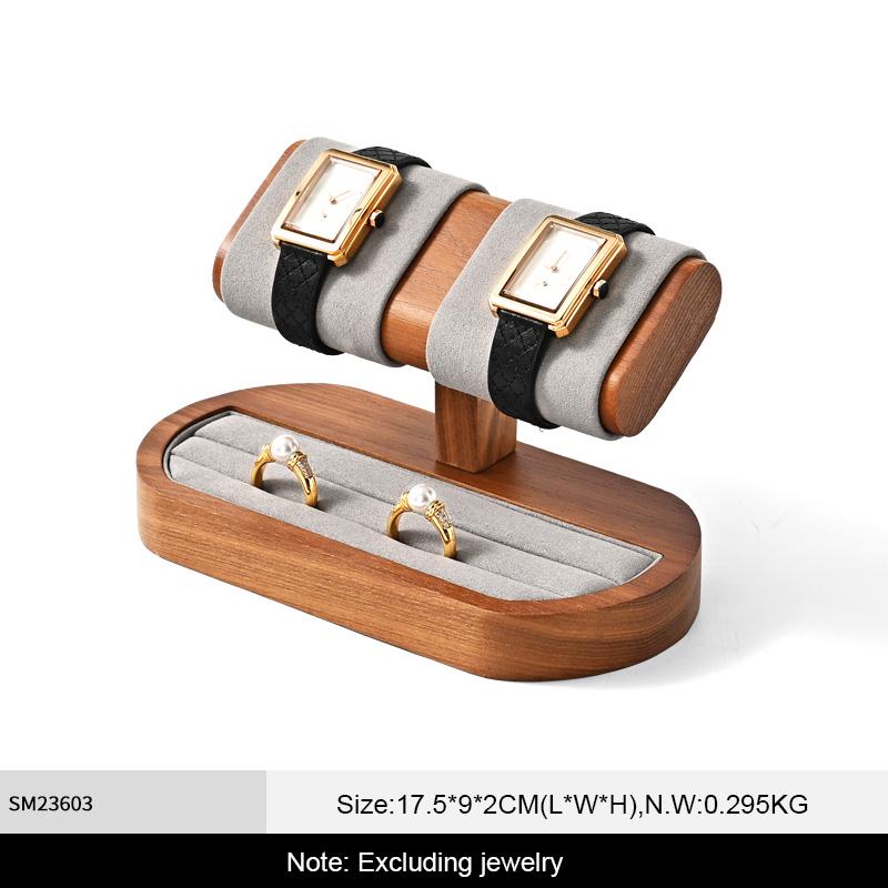 Solid Wood Watches Display Stands Base Watch Necklace Bracelet Organizer Rack Bangle Scrunchie Headband Showcase Stands